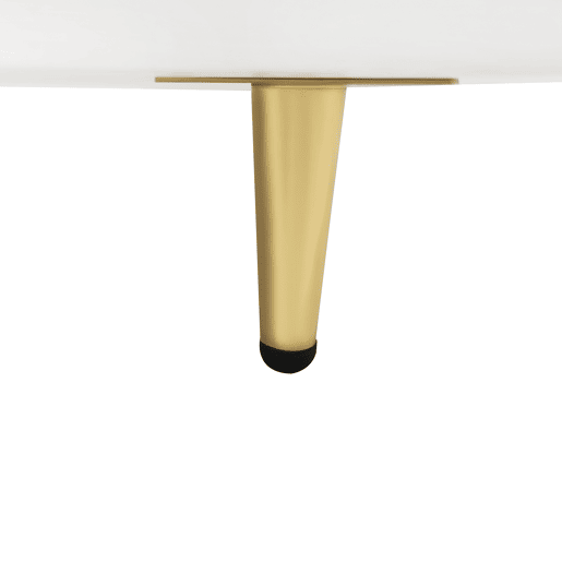 Mesa de centro escandinava - 2 gavetas e 2 portas - LED integrado - folheado a mármore - Branco