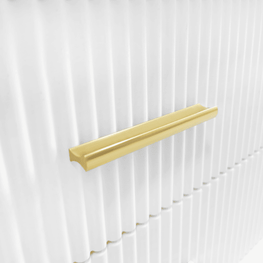 Mesa de centro escandinava - 2 gavetas e 2 portas - LED integrado - folheado a mármore - Branco