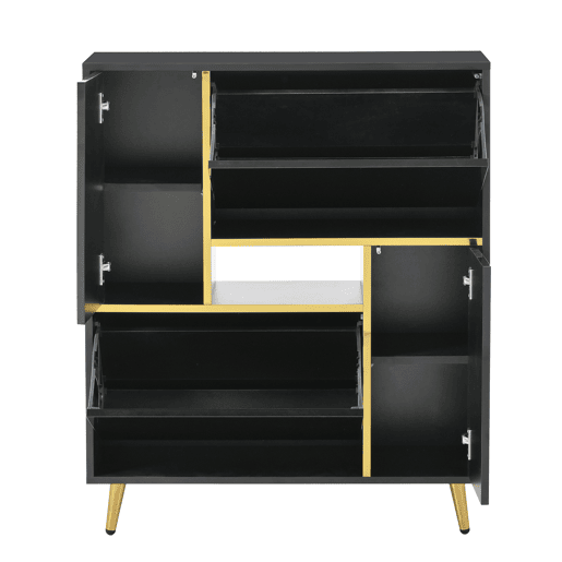 Sapateira LED moderna - aspeto brilhante - Preto