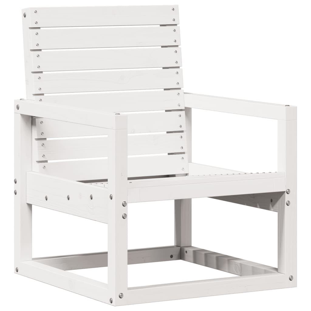Vidaxl silla de jardín madera maciza de pino blanco 57,5x63x76 cm