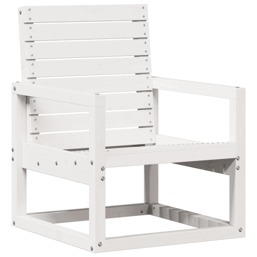 vidaXL Cadeira de jardim 57,5x63x76 cm pinho maciço branco vidaXL Cadeira de jardim 57,5x63x76 cm pinho maciço branco