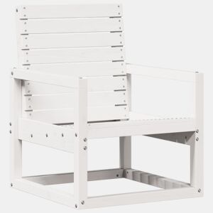 vidaXL Cadeira de jardim 57,5x63x76 cm pinho maciço branco