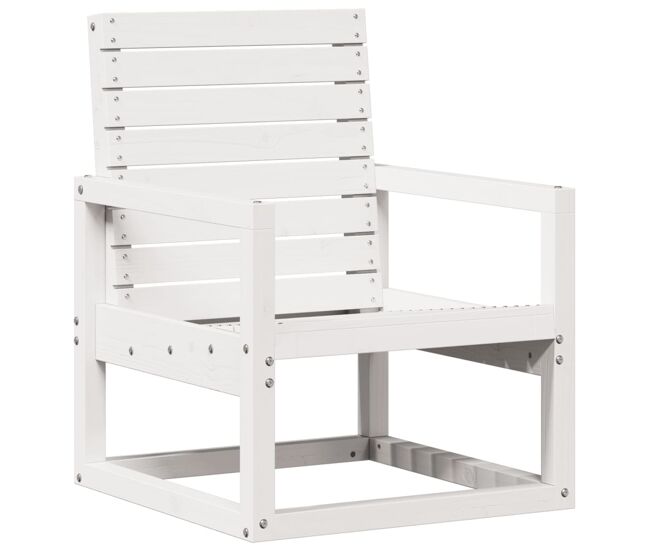 Vidaxl silla de jardín madera maciza de pino blanco 57,5x63x76 cm