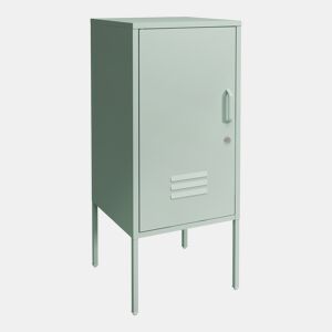 Armário de cabeceira Hausjärvi com porta 82x35x35 cm aço - Verde menta en.casa