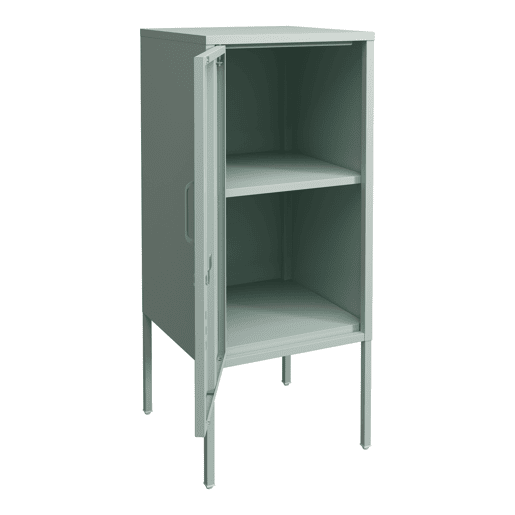 Armário de cabeceira Hausjärvi com porta 82x35x35 cm aço - Verde menta en.casa