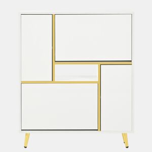 Sapateira moderna com LED - aspeto brilhante - Branco