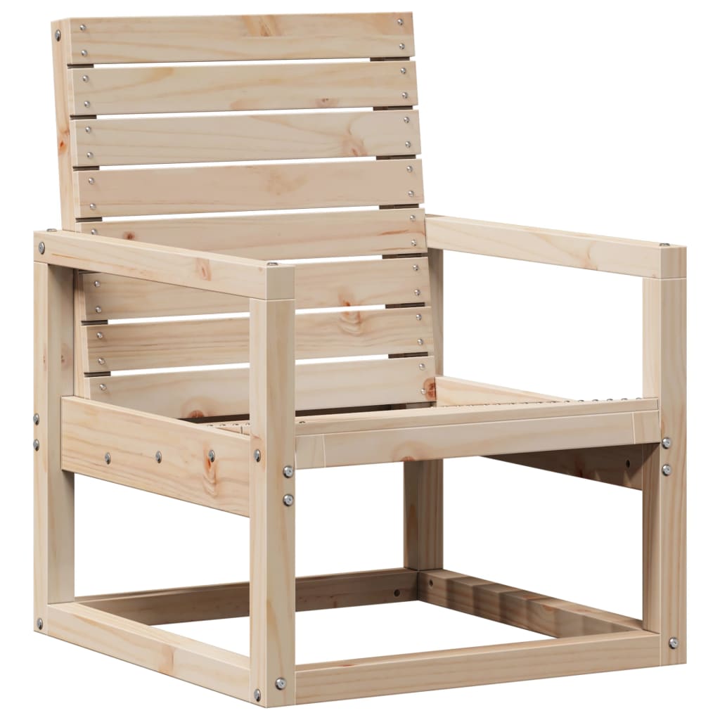 Vidaxl silla de jardín madera maciza de pino 57,5x63x76 cm