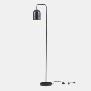 Candeeiro de pé metálico Barnard 159 cm Preto lux.pro