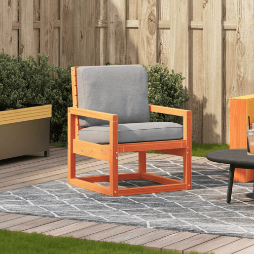 vidaXL Cadeira de jardim 57,5x63x76 cm pinho maciço castanho-mel vidaXL Cadeira de jardim 57,5x63x76 cm pinho maciço castanho-mel