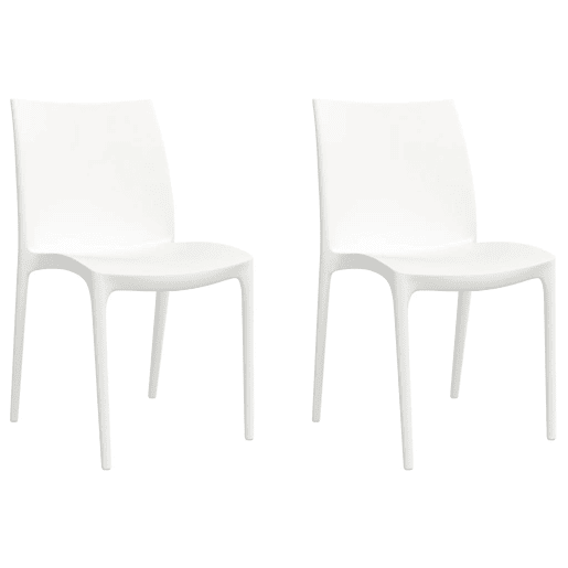 vidaXL Cadeiras de jardim 2 pcs polipropileno 50x46x80 cm cor creme