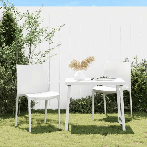 vidaXL Cadeiras de jardim 2 pcs polipropileno 50x46x80 cm cor creme
