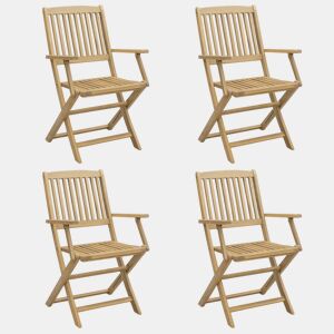 vidaXL Cadeiras jardim dobráveis 4 pcs 57,5x54,5x90 cm acácia maciça