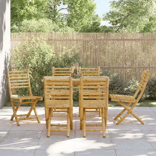 vidaXL Cadeiras de jardim dobráveis 6 pcs 43x54x88 cm bambu vidaXL Cadeiras de jardim dobráveis 6 pcs 43x54x88 cm bambu