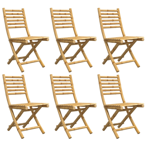 vidaXL Cadeiras de jardim dobráveis 6 pcs 43x54x88 cm bambu vidaXL Cadeiras de jardim dobráveis 6 pcs 43x54x88 cm bambu