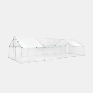 Cercado para galinheiro e aviário em aço galvanizado, Babette, Gris et vert, 800x300x200 cm
