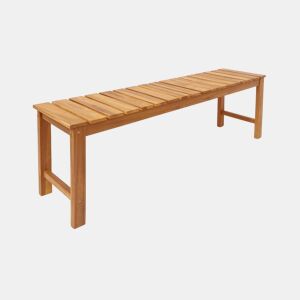 Banco em acácia em madeira clara, 140cm, Cartama, Madeira, 140x35x45 cm