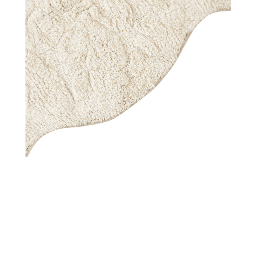 Tapete casa de banho CANBAR Creme claro 150 x 60 cm Algodão