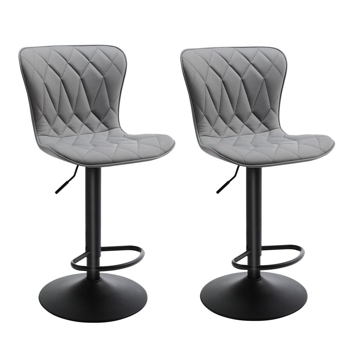 Cat scratch elevador bar silla diamante acolchado gris oscuro 2pcs