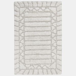 Tapete casa de banho TEKKE Creme claro 60 x 90 cm Algodão