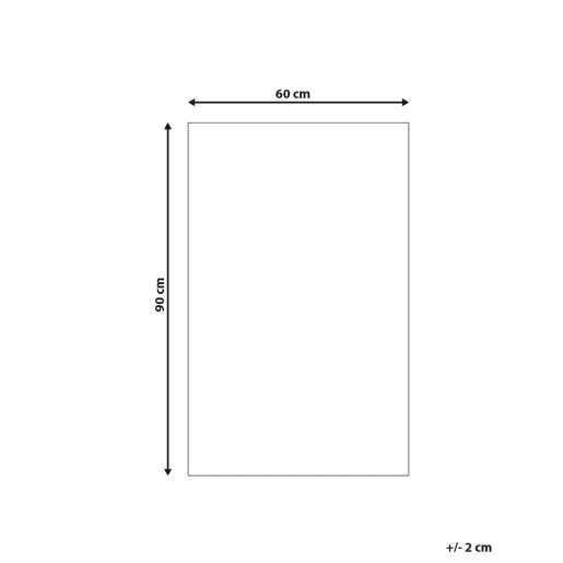 Tapete casa de banho TEKKE Creme claro 60 x 90 cm Algodão