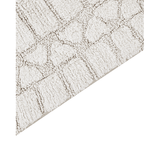 Tapete casa de banho TEKKE Creme claro 60 x 90 cm Algodão