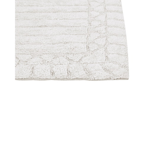 Tapete casa de banho TEKKE Creme claro 60 x 90 cm Algodão