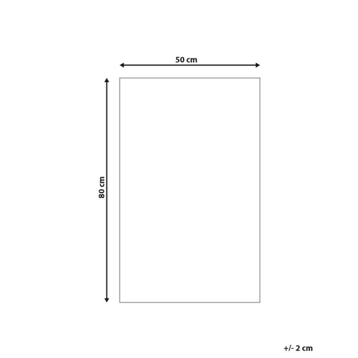 Tapete casa de banho ESME Creme 50 x 80 cm Algodão
