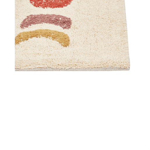 Tapete casa de banho ESME Creme 50 x 80 cm Algodão