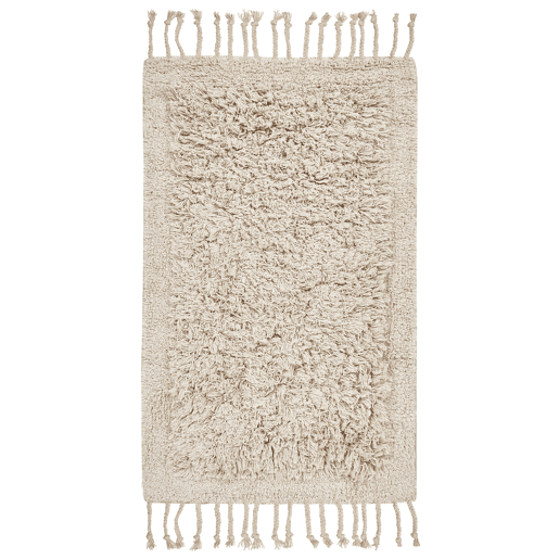 Tapete casa de banho OLTAN Creme 50 x 80 cm Algodão