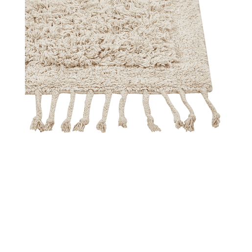Tapete casa de banho OLTAN Creme 50 x 80 cm Algodão