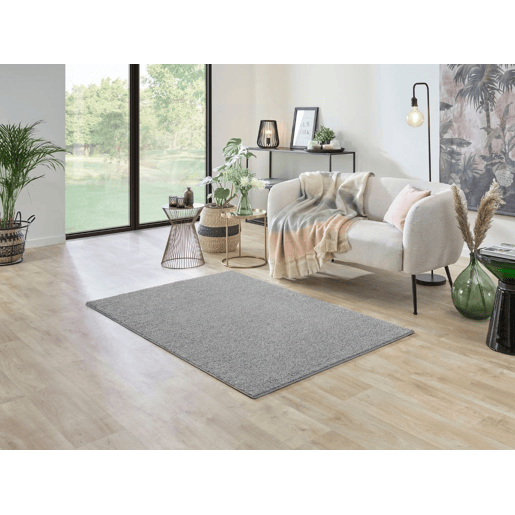 Tapete liso AMBIHOME KIND 03 - Cinza escuro, pelo baixo, 57x150cm