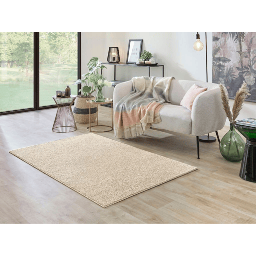 Tapete liso AMBIHOME KIND 01 - Creme, pelo baixo, 200x300cm