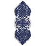 Tapete casa de banho CANBAR Azul marinho 150 x 60 cm Algodão