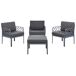Beliani Conjunto de jardín ERICHE Beliani Conjunto de jardín ERICHE Gris Oscuro