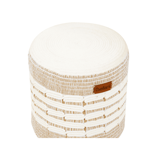 Pufe ABTIN Juta Branco 40 cm 40 cm 40 cm