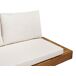 Beliani Sofá de jardín Madera de acacia con certificado FSC® MARETTIMO Beliani Sofá de jardín Madera de acacia con certificado FSC® MARETTIMO Blanco/ Madera