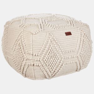 Pufe CHOIM Lã Creme 60 cm 60 cm 40 cm