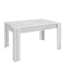 Mesa de Jantar Extensível Bass Estilo Moderno em Branco Albo 140200x90 cm