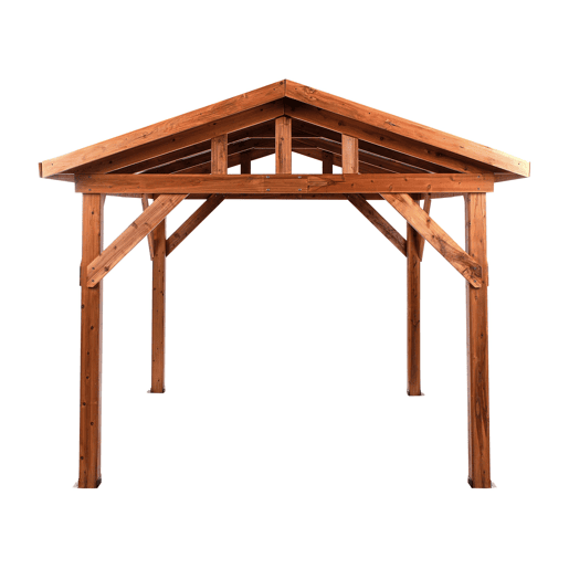 Pérgola de Jardim SECCHIA Madeira de abeto 296 cm 350 cm CastanhoCinzento