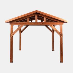 Pérgola de Jardim SECCHIA Madeira de abeto 296 cm 350 cm CastanhoCinzento