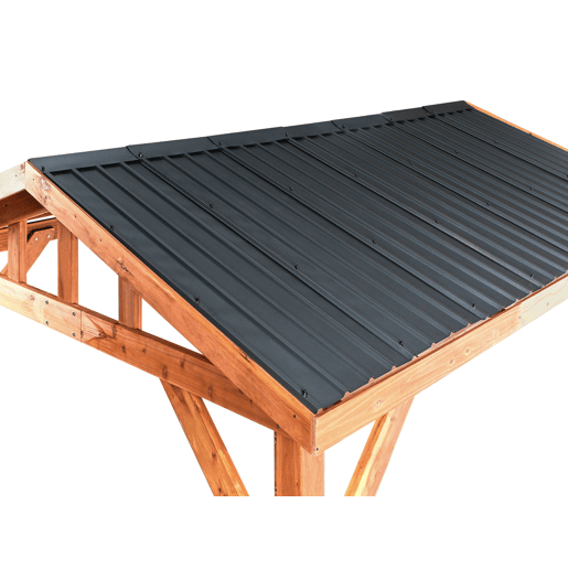 Pérgola de Jardim SECCHIA Madeira de abeto 296 cm 350 cm CastanhoCinzento