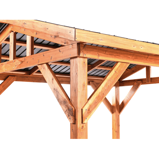 Pérgola de Jardim SECCHIA Madeira de abeto 296 cm 350 cm CastanhoCinzento