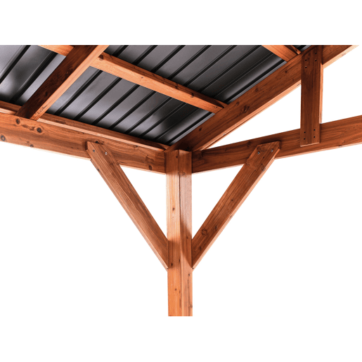 Pérgola de Jardim SECCHIA Madeira de abeto 296 cm 350 cm CastanhoCinzento