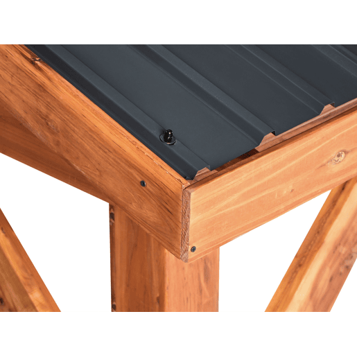 Pérgola de Jardim SECCHIA Madeira de abeto 296 cm 350 cm CastanhoCinzento