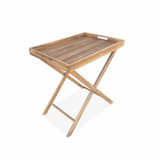 Mesa auxiliar de jardim em madeira, Murcia, Madeira, 68x44x68 cm