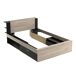 Cama matrimonio Life con cabecero y cajones Cama matrimonio Life con cabecero y cajones Negro/ Madera