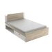 Cama matrimonio Life con cabecero y 2 cajones Cama matrimonio Life con cabecero y 2 cajones Blanco/ Madera