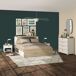 Cama matrimonio Life con cabecero y 2 cajones Cama matrimonio Life con cabecero y 2 cajones Blanco/ Madera