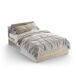 Cama matrimonio Life con cabecero y 2 cajones Cama matrimonio Life con cabecero y 2 cajones Blanco/ Madera