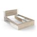 Cama matrimonio Life con cabecero y 2 cajones Cama matrimonio Life con cabecero y 2 cajones Blanco/ Madera